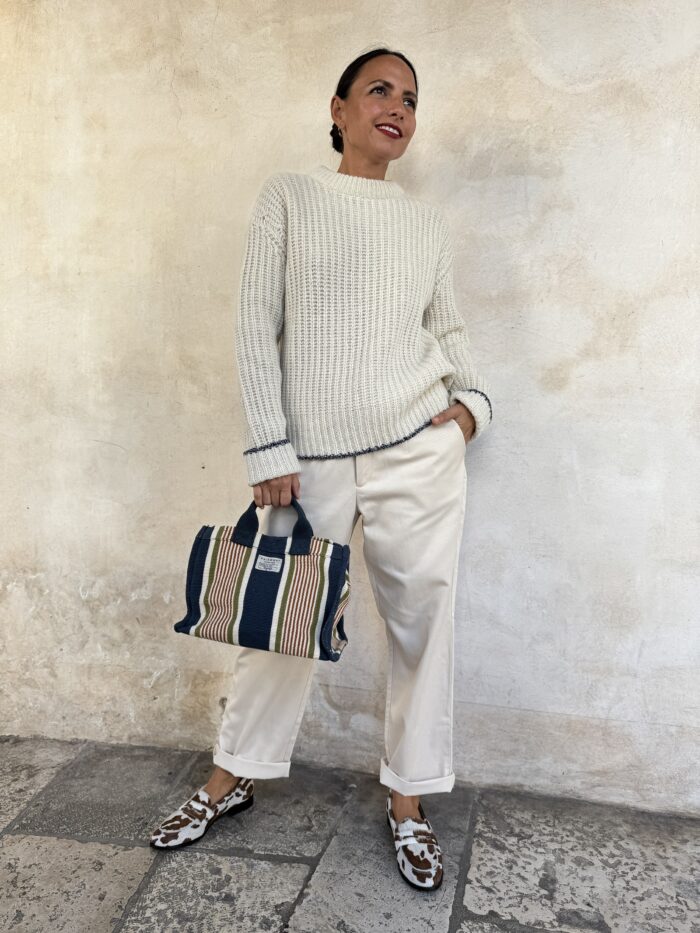 PANTALONE BASICO IN COTONE CHINO - INDI & COLD