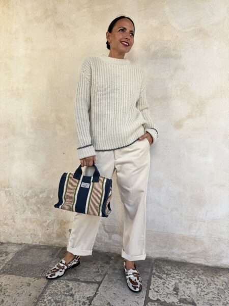 PANTALONE BASICO IN COTONE CHINO - INDI & COLD
