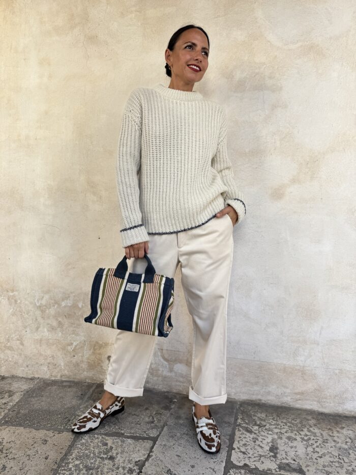 PANTALONE BASICO IN COTONE CHINO - INDI & COLD