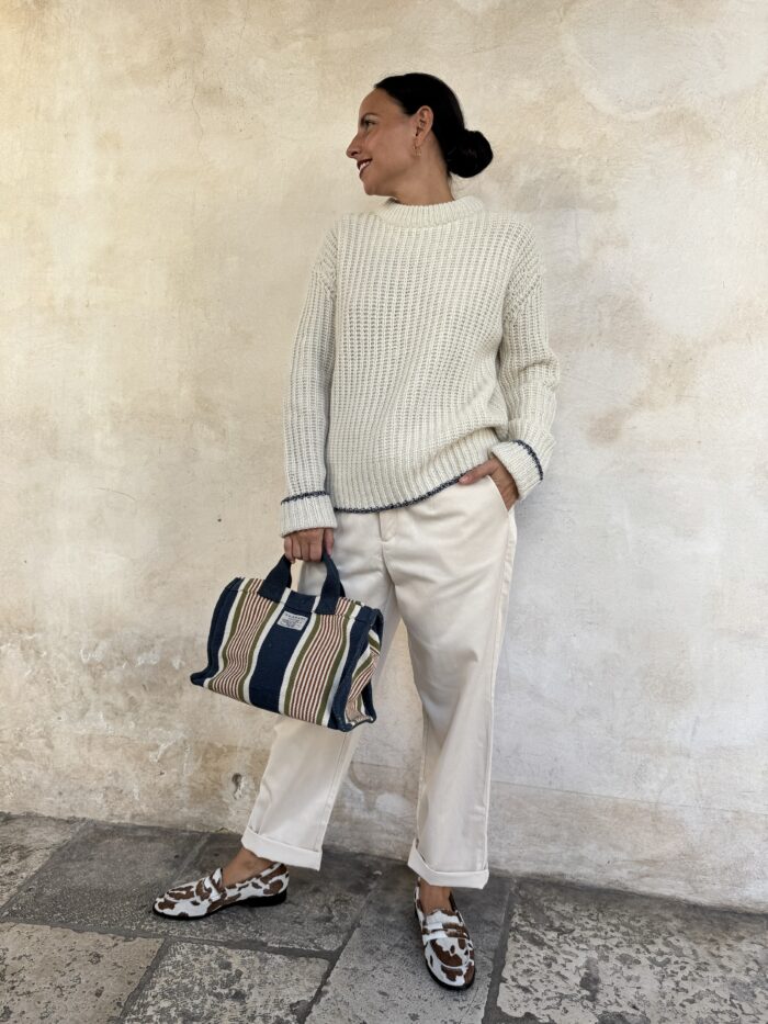 PANTALONE BASICO IN COTONE CHINO - INDI & COLD