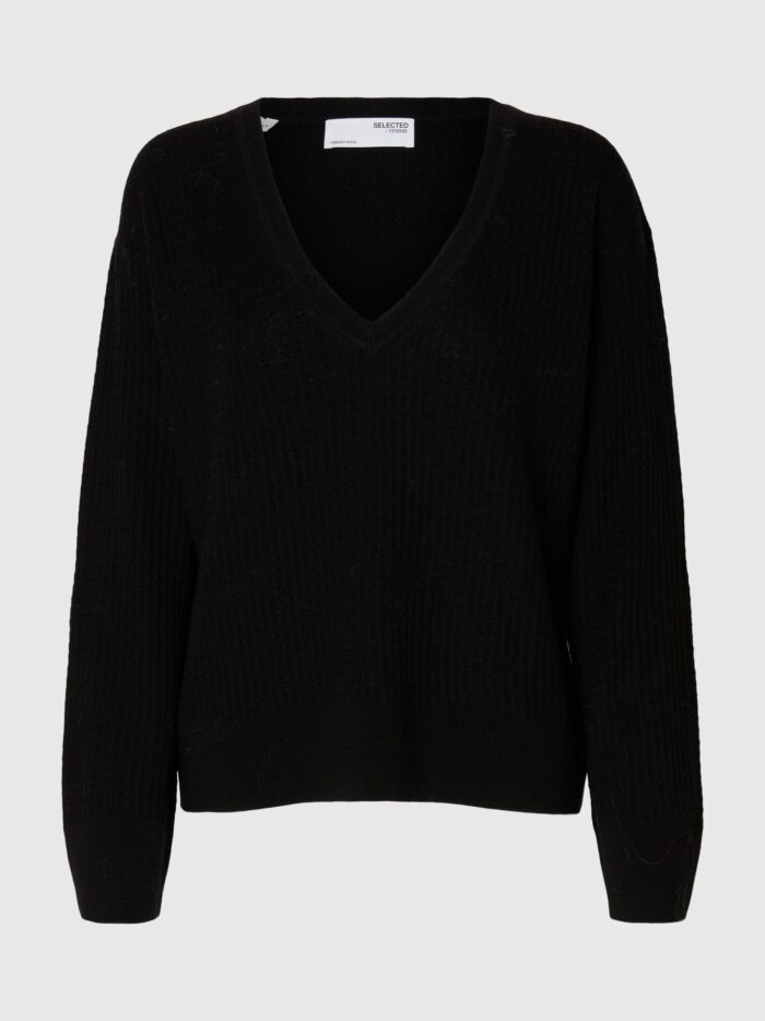 MAGLIA IN LANA MERINO A TRECCINE SLFTHEA- SELECTED