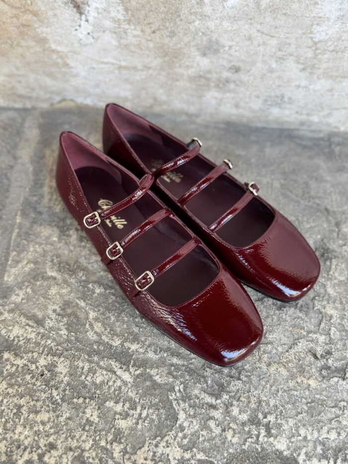 SCARPA BALLERINA ORIANA IN NAPLAK- CHEVILLE