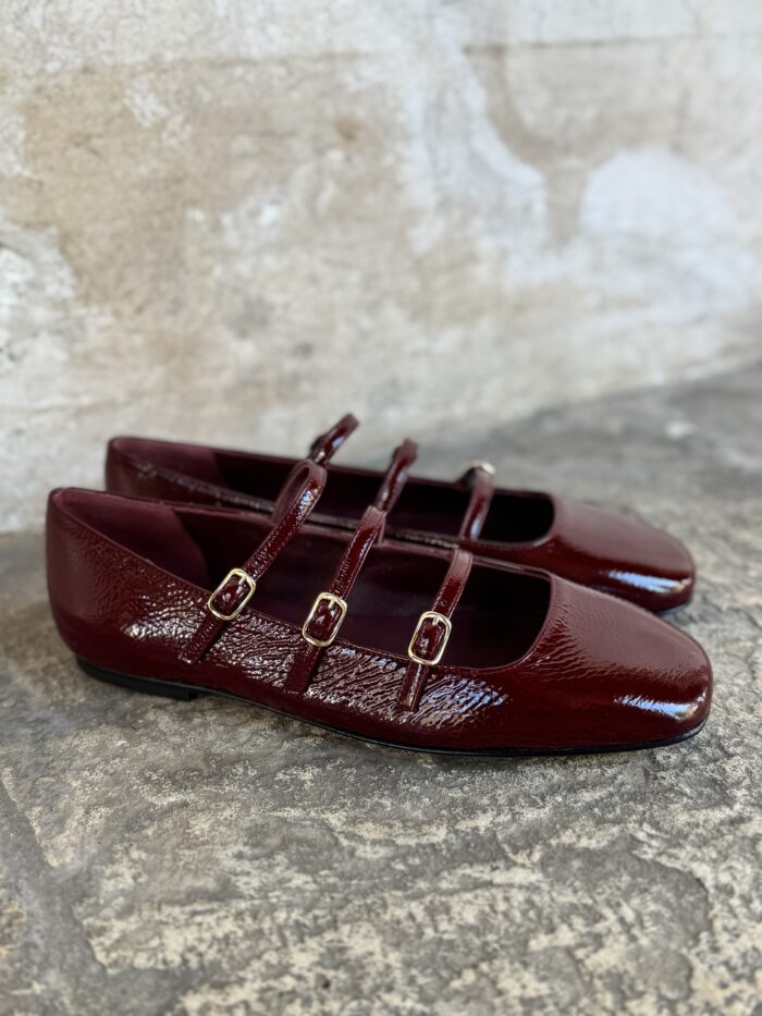 SCARPA BALLERINA ORIANA IN NAPLAK- CHEVILLE