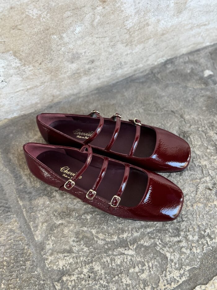 SCARPA BALLERINA ORIANA IN NAPLAK- CHEVILLE
