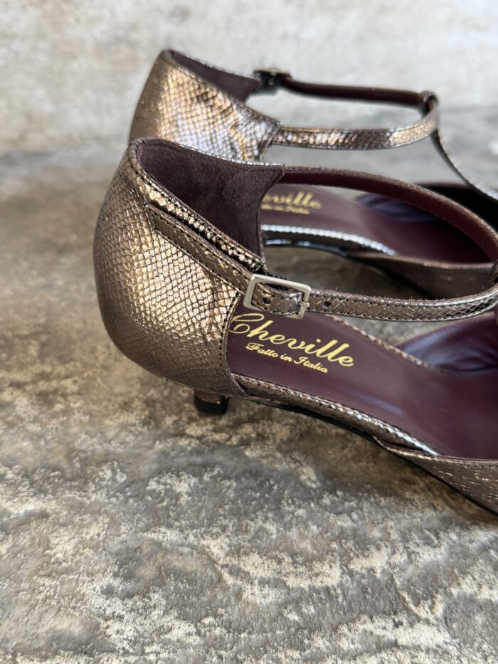 SCARPA  ISA IN LAMINATO STAMPATO- CHEVILLE
