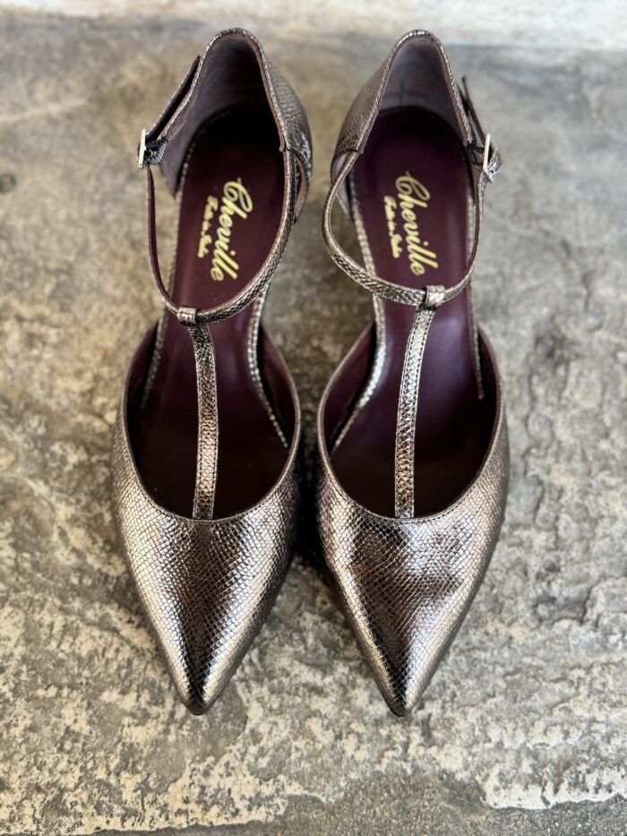 SCARPA  ISA IN LAMINATO STAMPATO- CHEVILLE