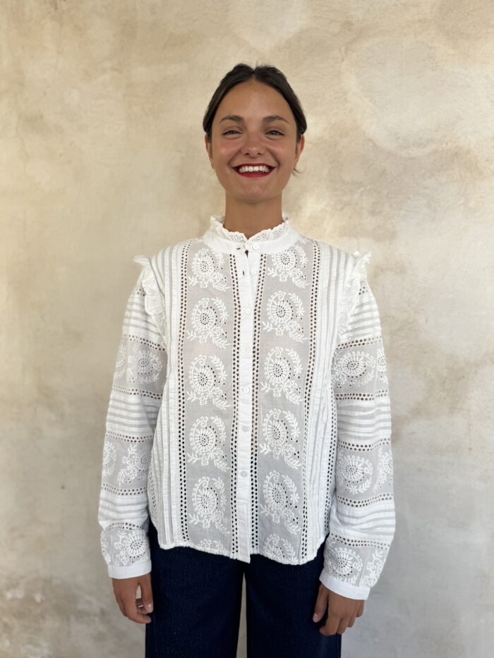 CAMICIA RICAMATA DELPHINEHAMLET - MAISON HOTEL