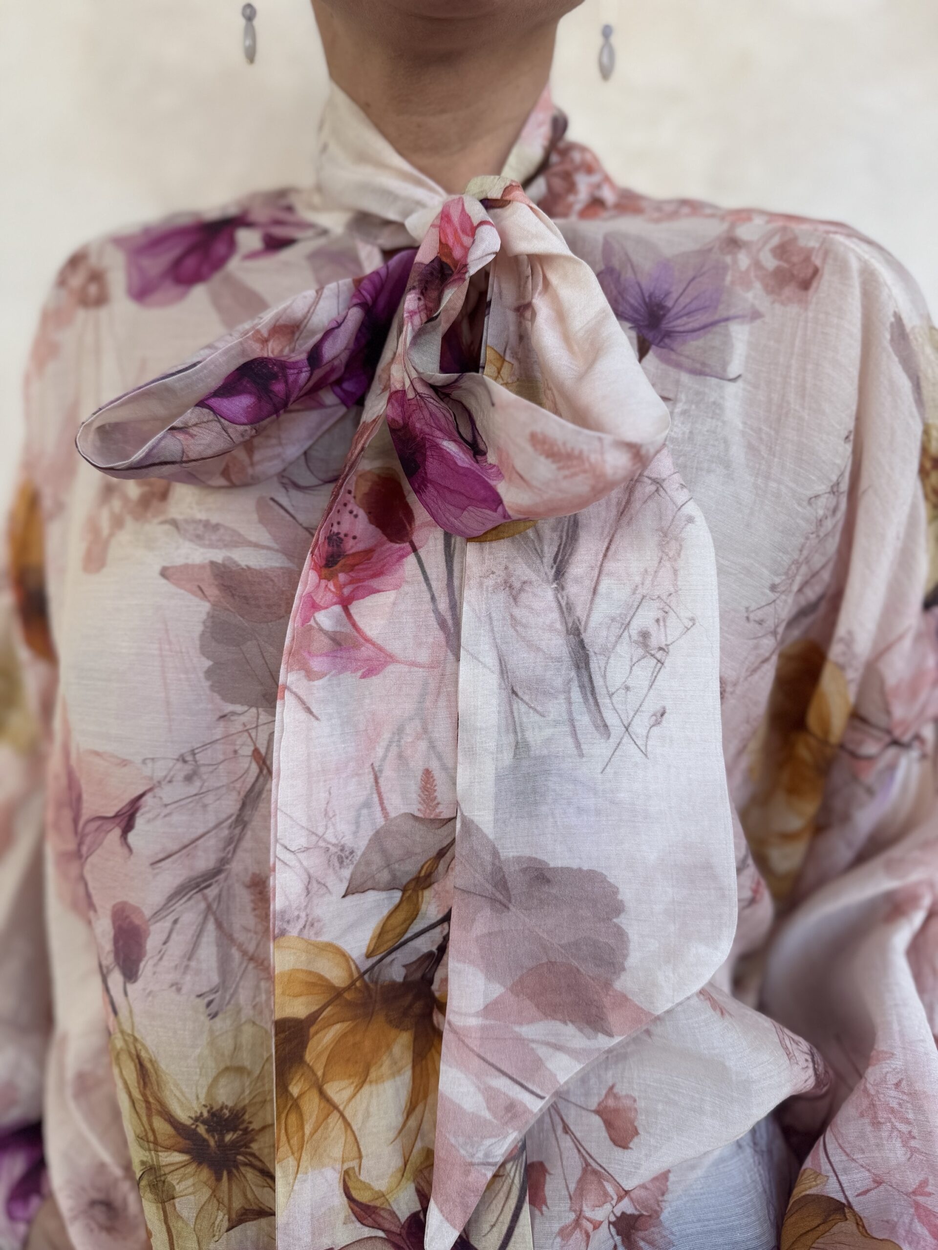 CAMICIA A FIORI CON FIOCCO - DIXIE CAMICIA A FIORI CON FIOCCO - DIXIE