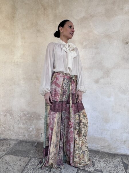 PANTALONE PALAZZO IN FANTASIA -DIXIE PANTALONE PALAZZO IN FANTASIA -DIXIE