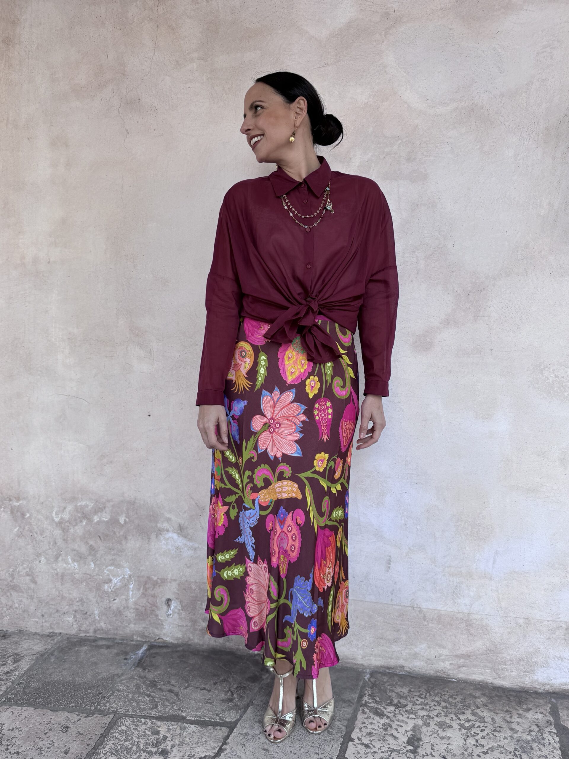 GONNA MIDI A FIORI - OILILY GONNA MIDI A FIORI - OILILY