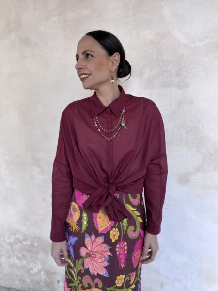 CAMICIA A SCATOLINA IN GARZA- NIŪ