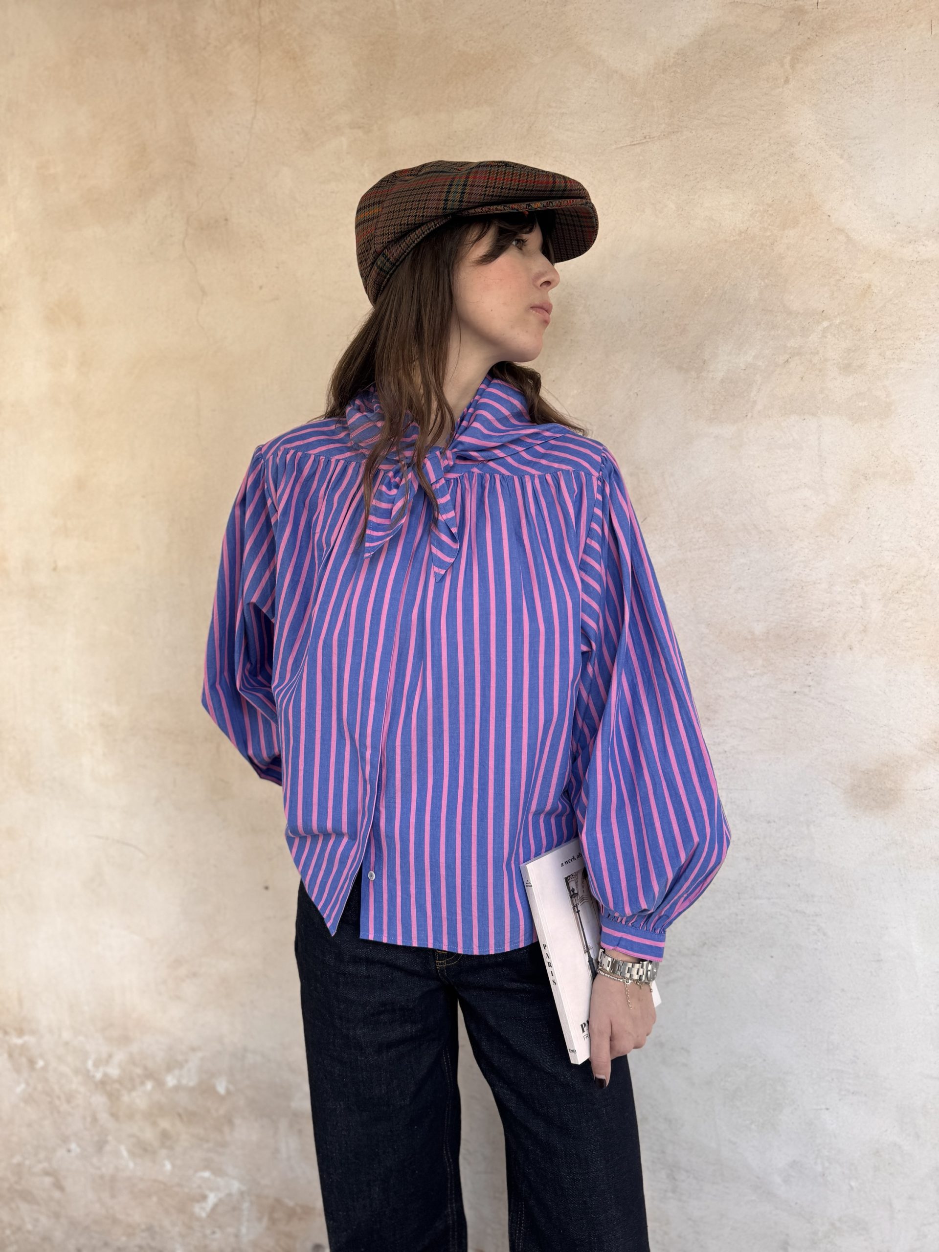 CAMICIA A RIGHE GURI CON BANDANA- FRNCH CAMICIA A RIGHE GURI CON BANDANA- FRNCH