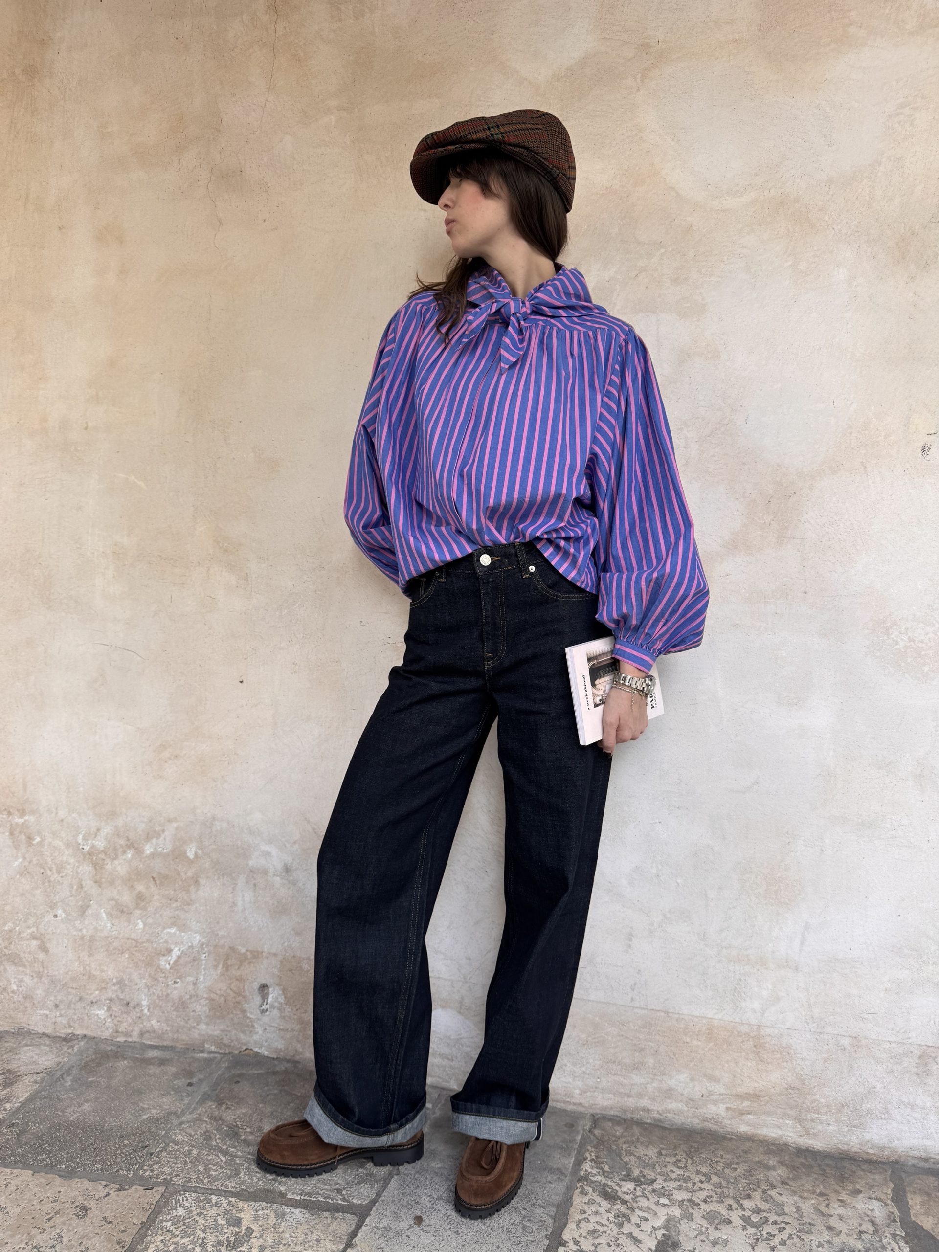 CAMICIA A RIGHE GURI CON BANDANA- FRNCH CAMICIA A RIGHE GURI CON BANDANA- FRNCH
