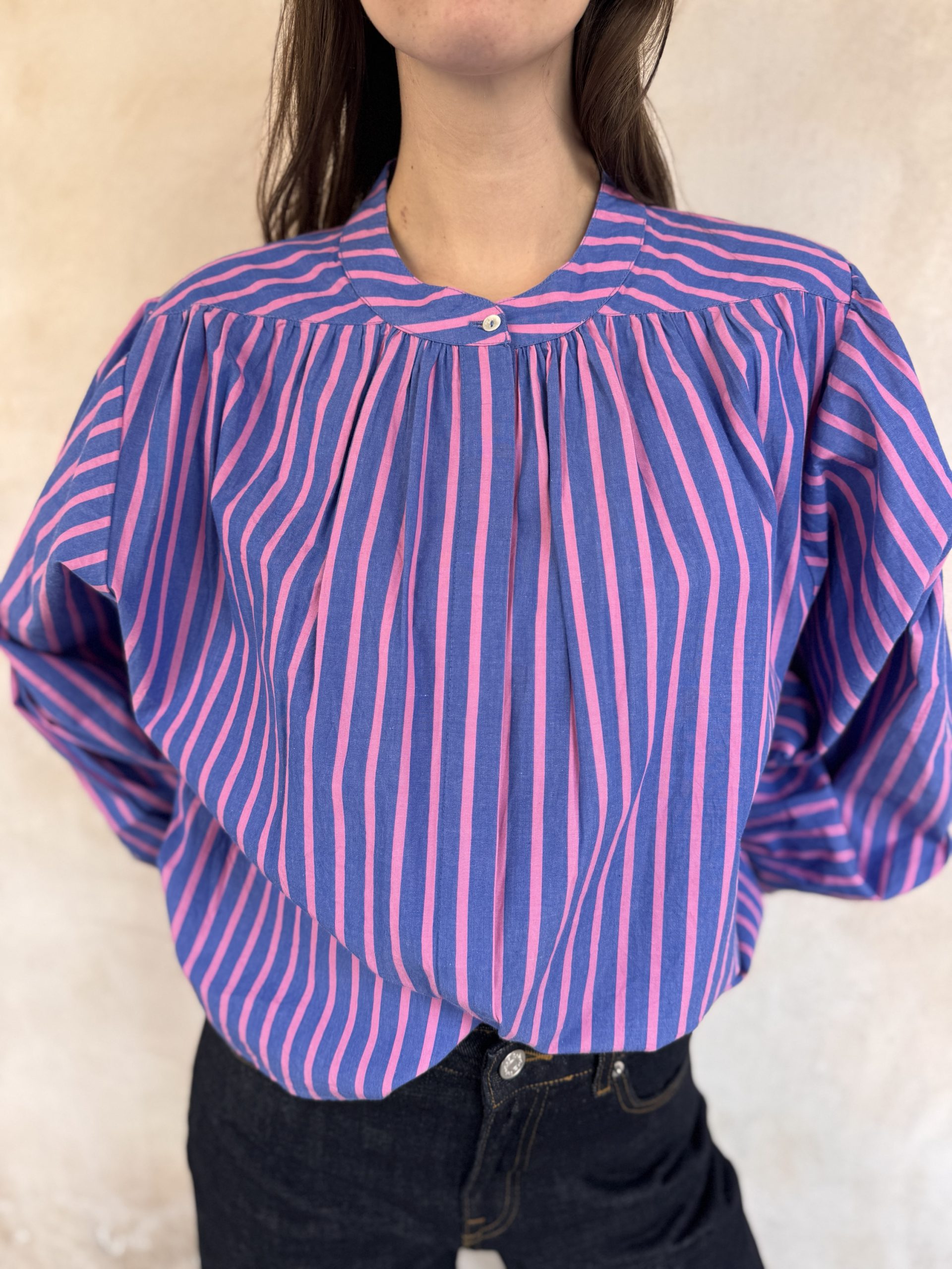 CAMICIA A RIGHE GURI CON BANDANA- FRNCH CAMICIA A RIGHE GURI CON BANDANA- FRNCH