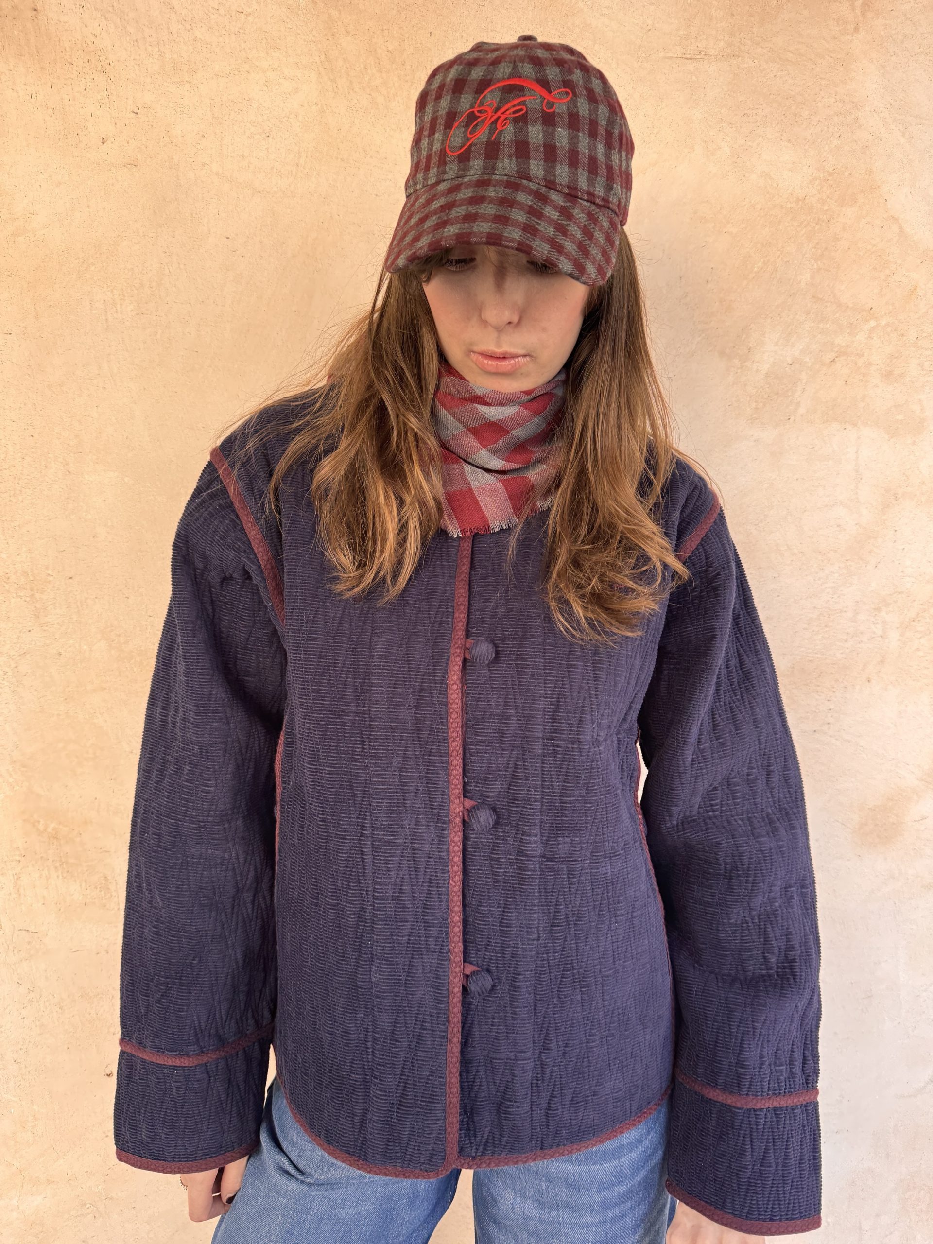 CAPPELLINO IN PANNO A QUADRI - FRNCH CAPPELLINO IN PANNO A QUADRI - FRNCH