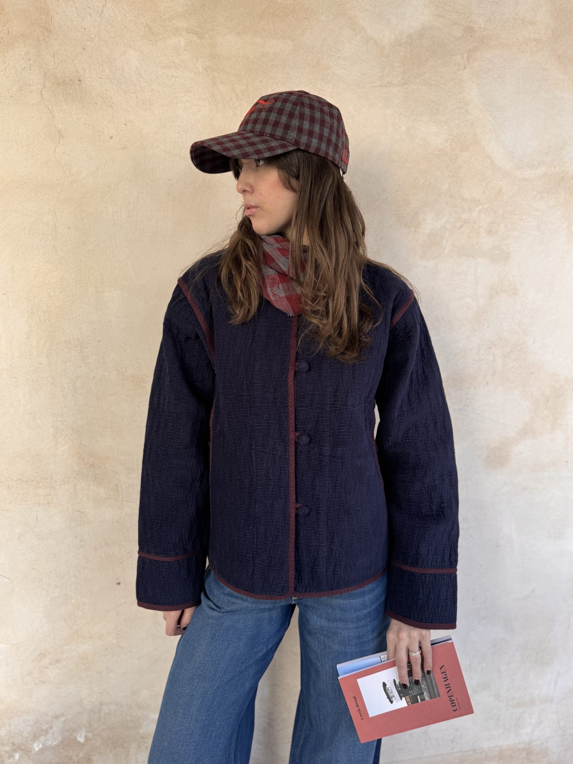 CAPPELLINO IN PANNO A QUADRI - FRNCH CAPPELLINO IN PANNO A QUADRI - FRNCH