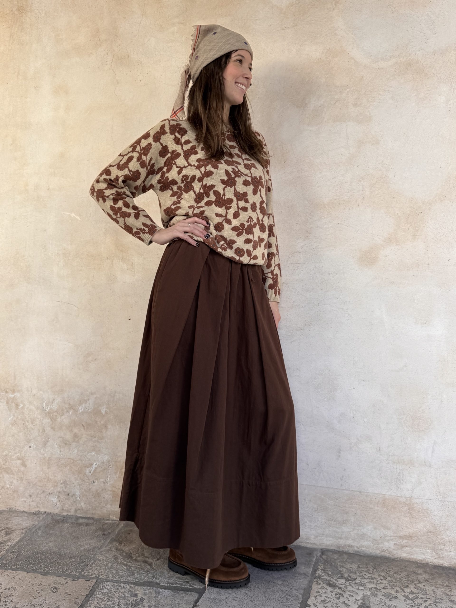 MAGLIA GIROCOLLO A FIORI - NICE THINGS MAGLIA GIROCOLLO A FIORI - NICE THINGS