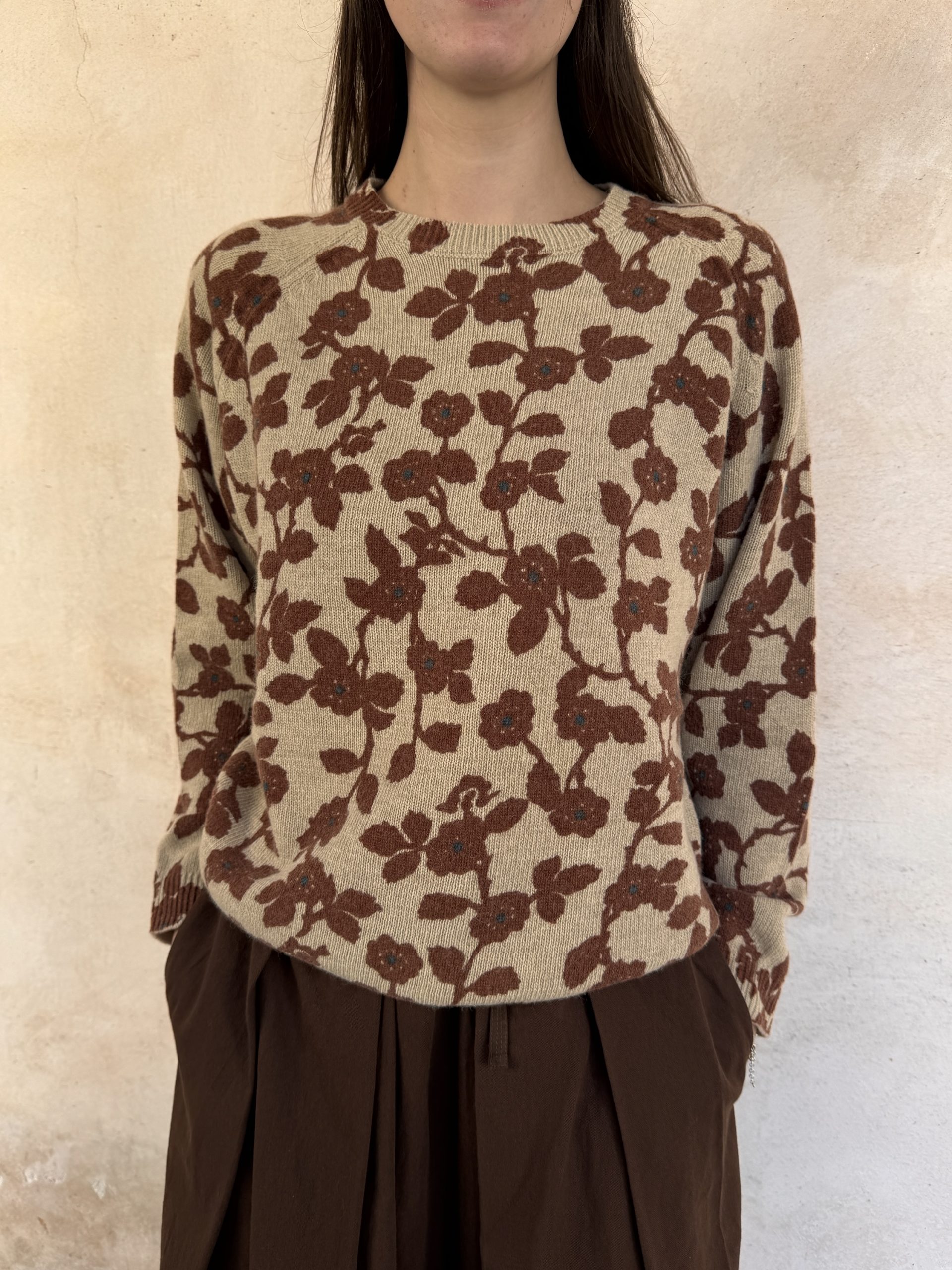 MAGLIA GIROCOLLO A FIORI - NICE THINGS MAGLIA GIROCOLLO A FIORI - NICE THINGS